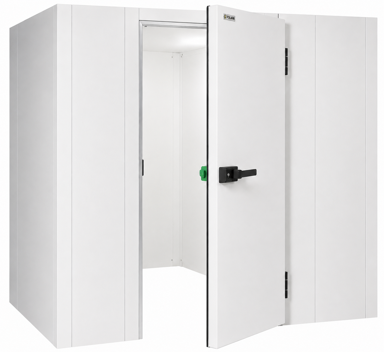 Chambre frigo sans sol en panneaux deuxième choix -  Dim. int. L 1500 x P 1200 x H 2020 mm