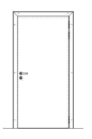 Porte isotherme de service BEE01 PVC DROITE - 600x2000mm