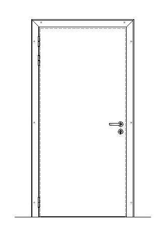 Porte isotherme de service BEE02 PVC GAUCHE - 600x2100mm