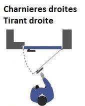 Porte isotherme de service BEE17 ALU DROITE - 1100x2100mm