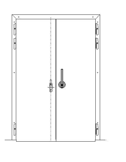Porte congélateur double battant ODD01 ALU - 1200x2000mm