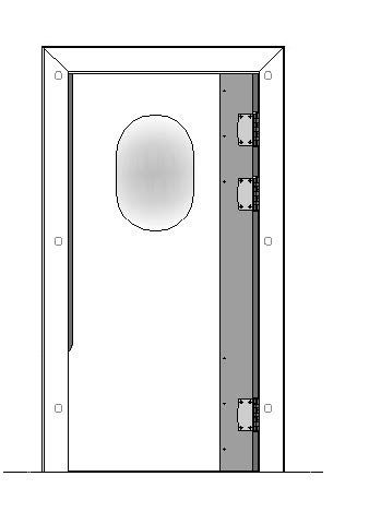 Porte va et vient polyéthylène simple battant PEE02 PVC DROITE - 700x2200mm