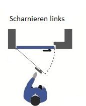 Porte va et vient polyéthylène simple battant  PEE05 ALU GAUCHE - 800x2200mm