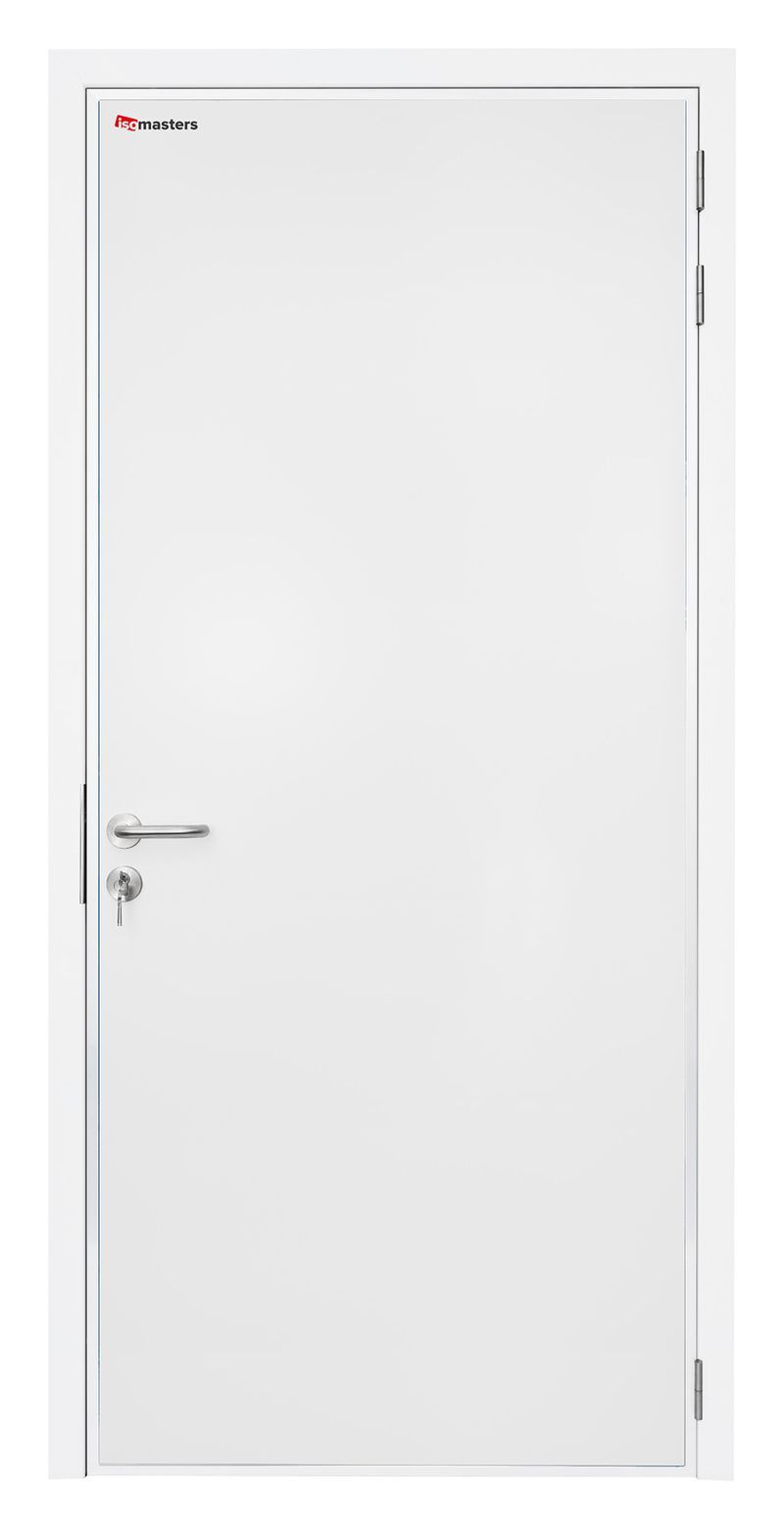 Porte de service simple battant SMART RAL9010 DROITE - 0700x2100mm