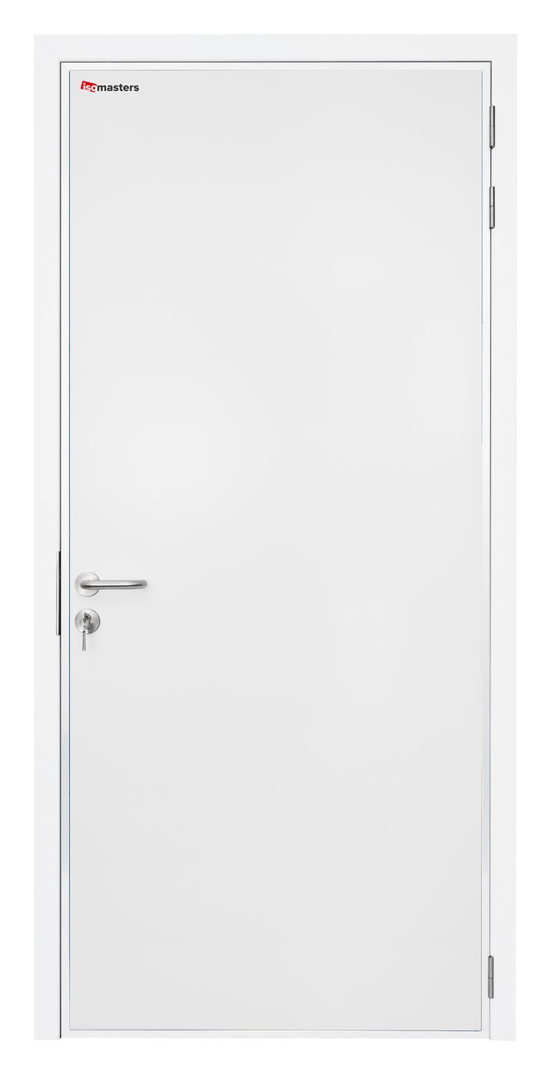 Porte de service simple battant SMART RAL9010 DROITE - 0800x2100mm