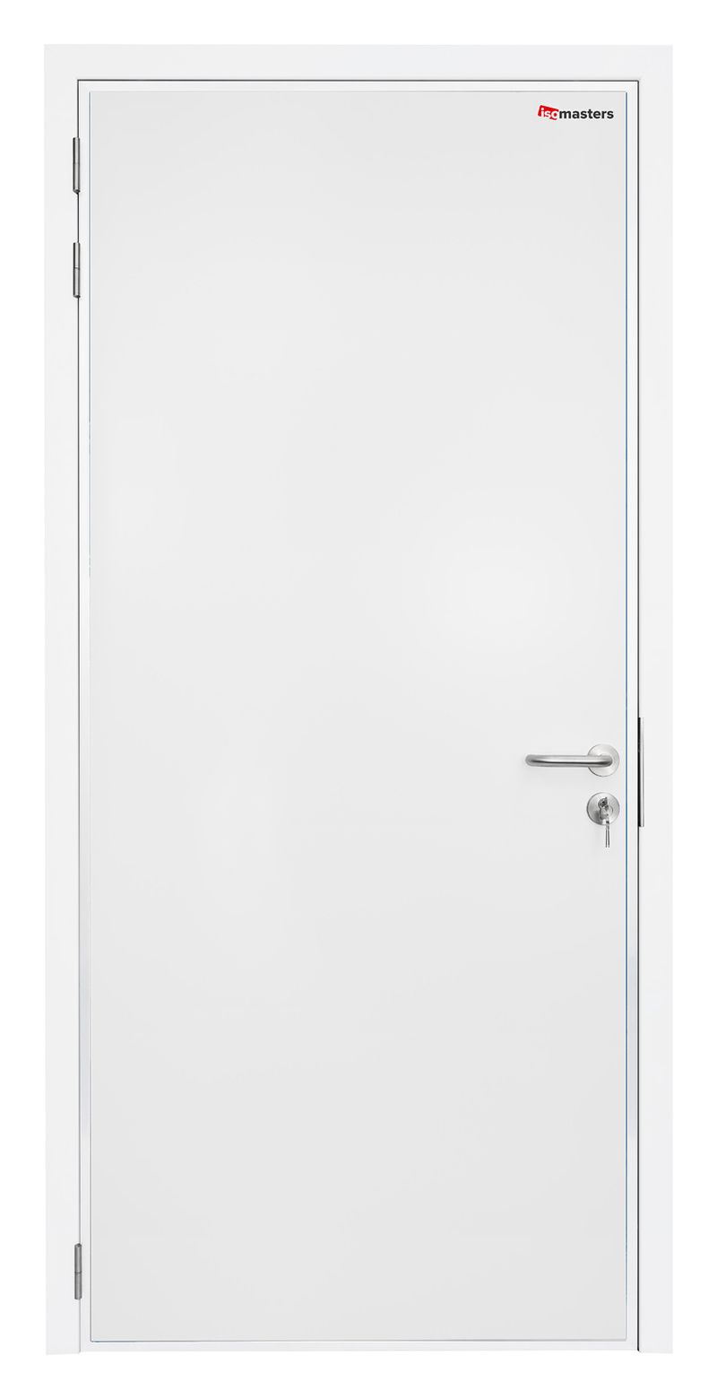 Porte de service simple battant SMART RAL9010 GAUCHE - 0800x2100mm