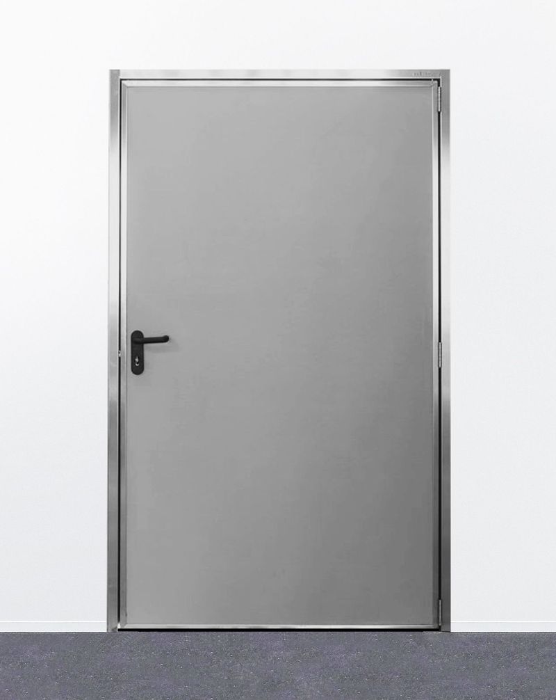 Porte d'etable en PVC gris  - 1000 x 2000 mm