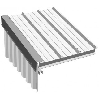 Bande de rive sur mur NCN4 - L 2100 mm RAL8012