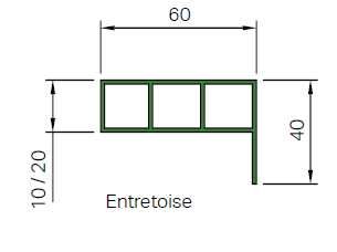 Entretoise PVC blanc 