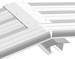 Faitière plat NCN4 - L 2100 mm RAL7016