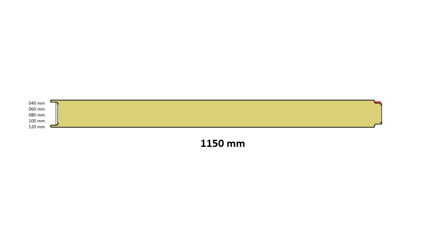 Panneaux sandwich 100 industriele longueur 3500 mm lisse RAL9010/9010 