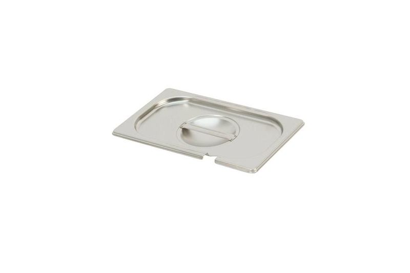 Couvercle inox avec encoche pour bac gastro GN 1/4