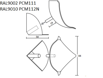 Angle arrondi grand modèle - coin intérieur