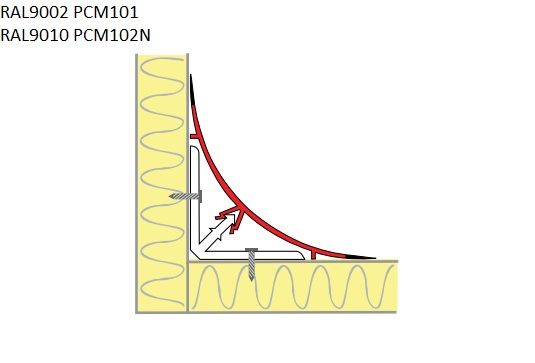Angle arrondi grand modèle - systeme à clipser