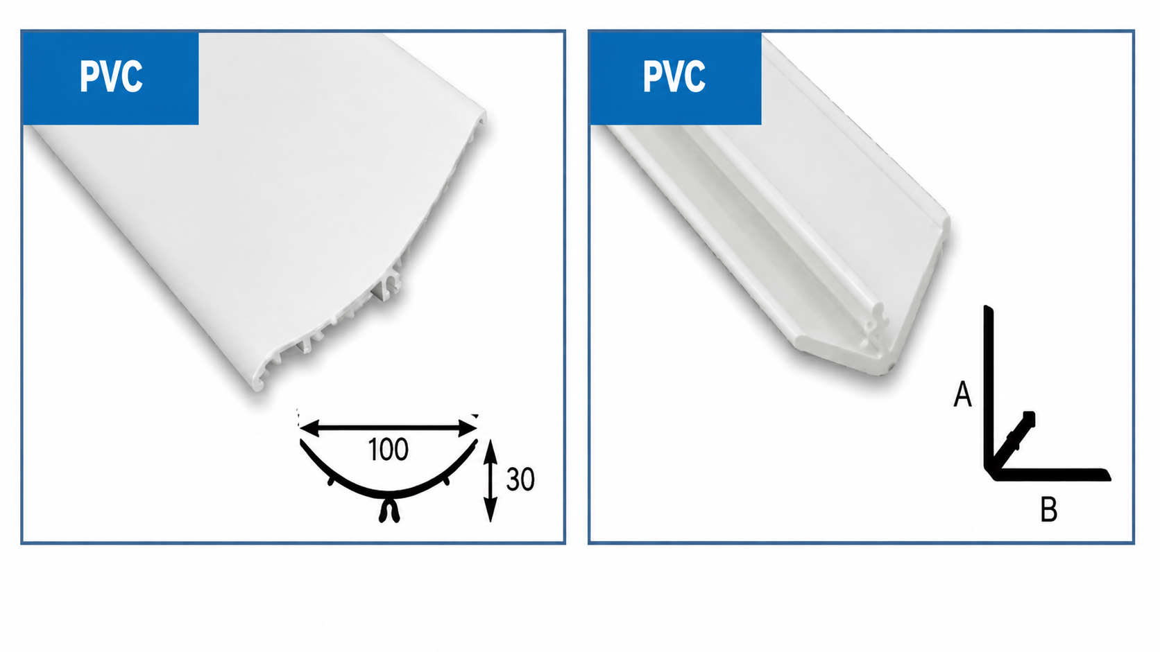 Angle arrondi grand modèle - systeme à clipser