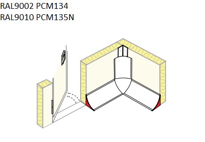 Angle arrondi grand modèle - systeme à clipser