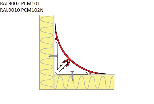 Angle arrondi grand modèle - systeme à clipser