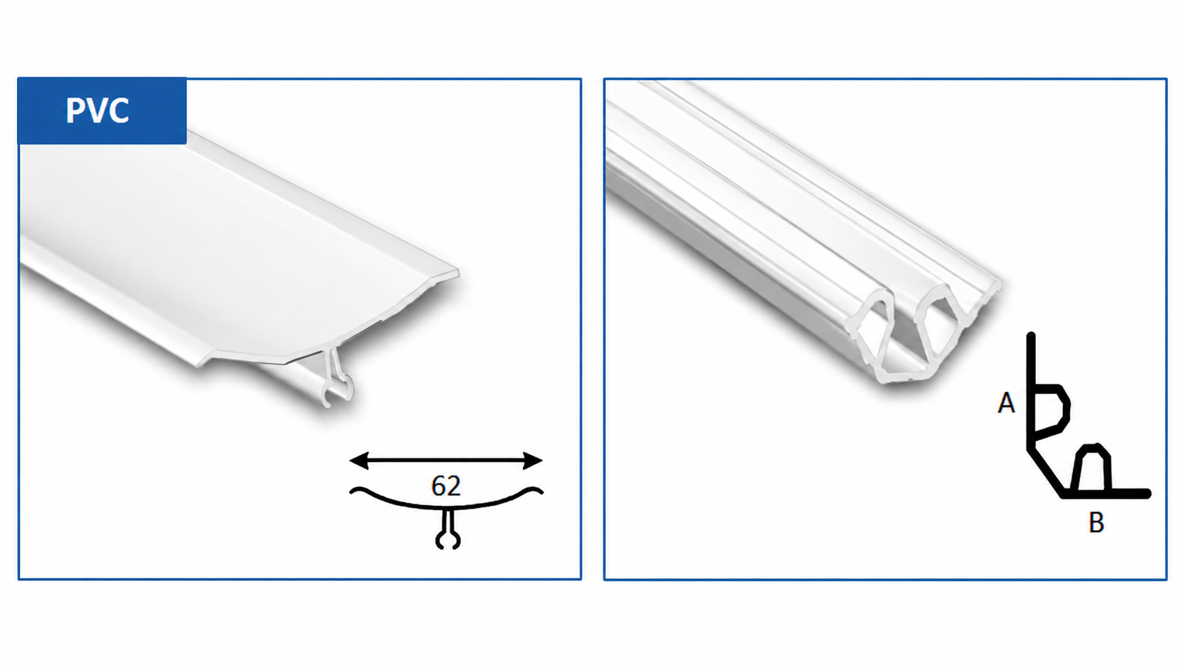 Angle arrondi petit modèle - systeme à clipser