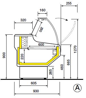 Location vitrine réfrigérée JINNY 200 (VJ20)