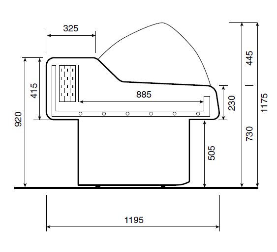 Location vitrine réfrigérée SAIGON 150 (VS15)