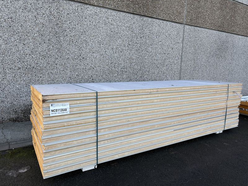 Panneaux isolants 80 mm 12 longueurs 4000 mm (NCS112648)