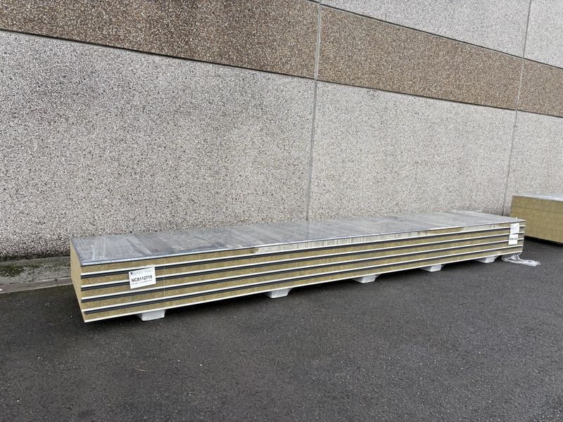 Panneaux isolants laine de roche 100 mm 5 longueurs 6000 mm (NCS112715)