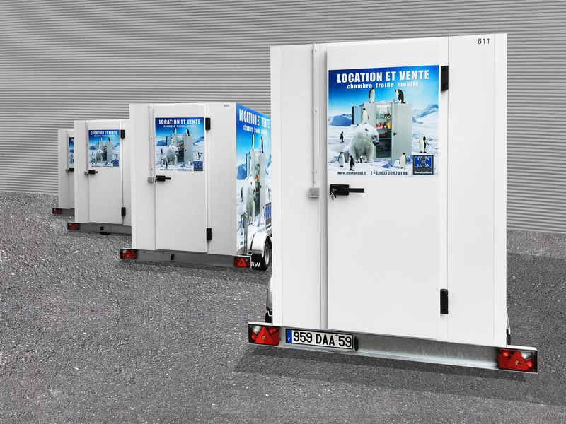Chambre congélateur 5,23 m³ / 220V sur remorque