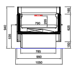 Ilot Diamond SQ 150 BT/TN sans vitrage