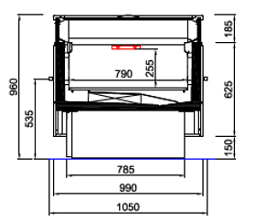 Ilot Diamond SQ 150 TN/BT avec vitres coulissantes