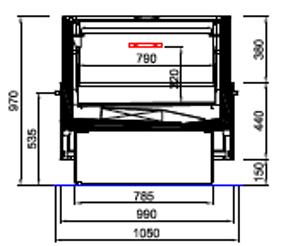 Ilot Diamond GLASS 150 TN/BT avec vitres coulissantes