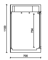 Armoire de maturation pour la viande 4 faces vitrées EDB100