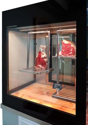 Armoire de maturation pour la viande 4 faces vitrées EDB130