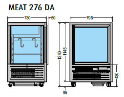 Armoire de maturation pour la viande MEAT 276  DA noir