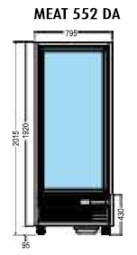 Armoire de maturation pour la viande MEAT 552  DA noir