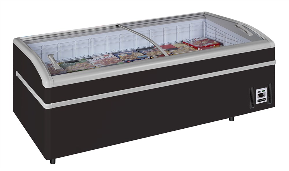 Réfrigérateur / congélateur de supermarché noir SHALLOW 200B-CF