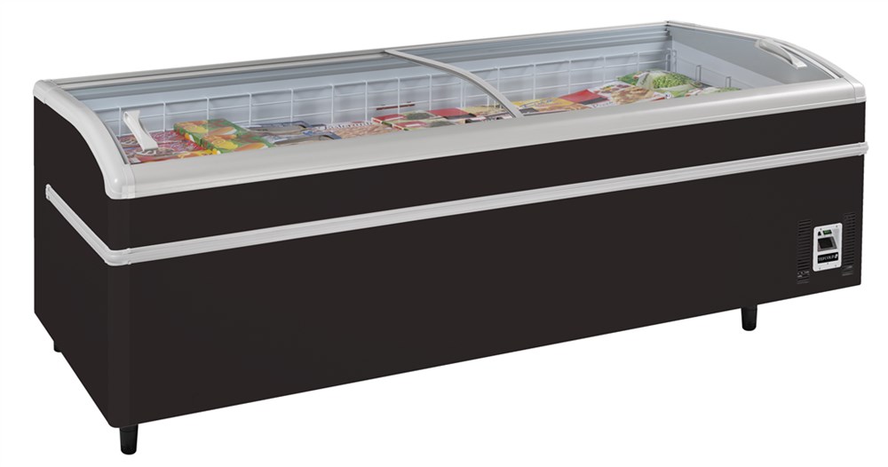 Réfrigérateur / congélateur de supermarché noir SHALLOW 250B-CF