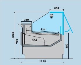 Vitrine réfrigérée AMALIA 1250D ventilé