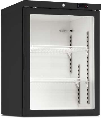 Armoire congélateur BD130VB noir porte vitrée