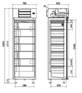 Armoire congélateur inox BK46I