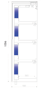 Vitrine murale réfrigérée RF4 1250