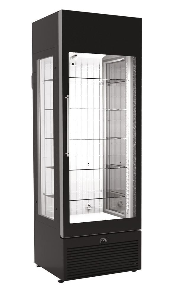 Armoire congélateur 3 faces vitrées VENERE NV NOIR froid ventilé