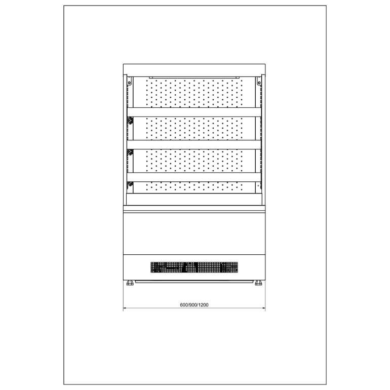 Vitrine réfrigérée VIENNA120 self service et dos fermé