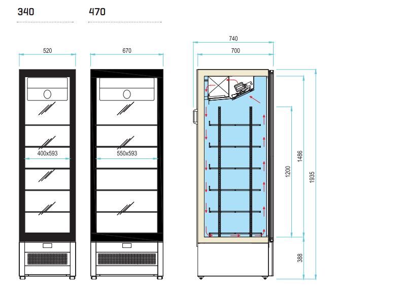 Armoire congélateur VISION350DV ventilé