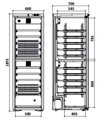 Armoire réfrigérée à vin euroline WCE450 double température