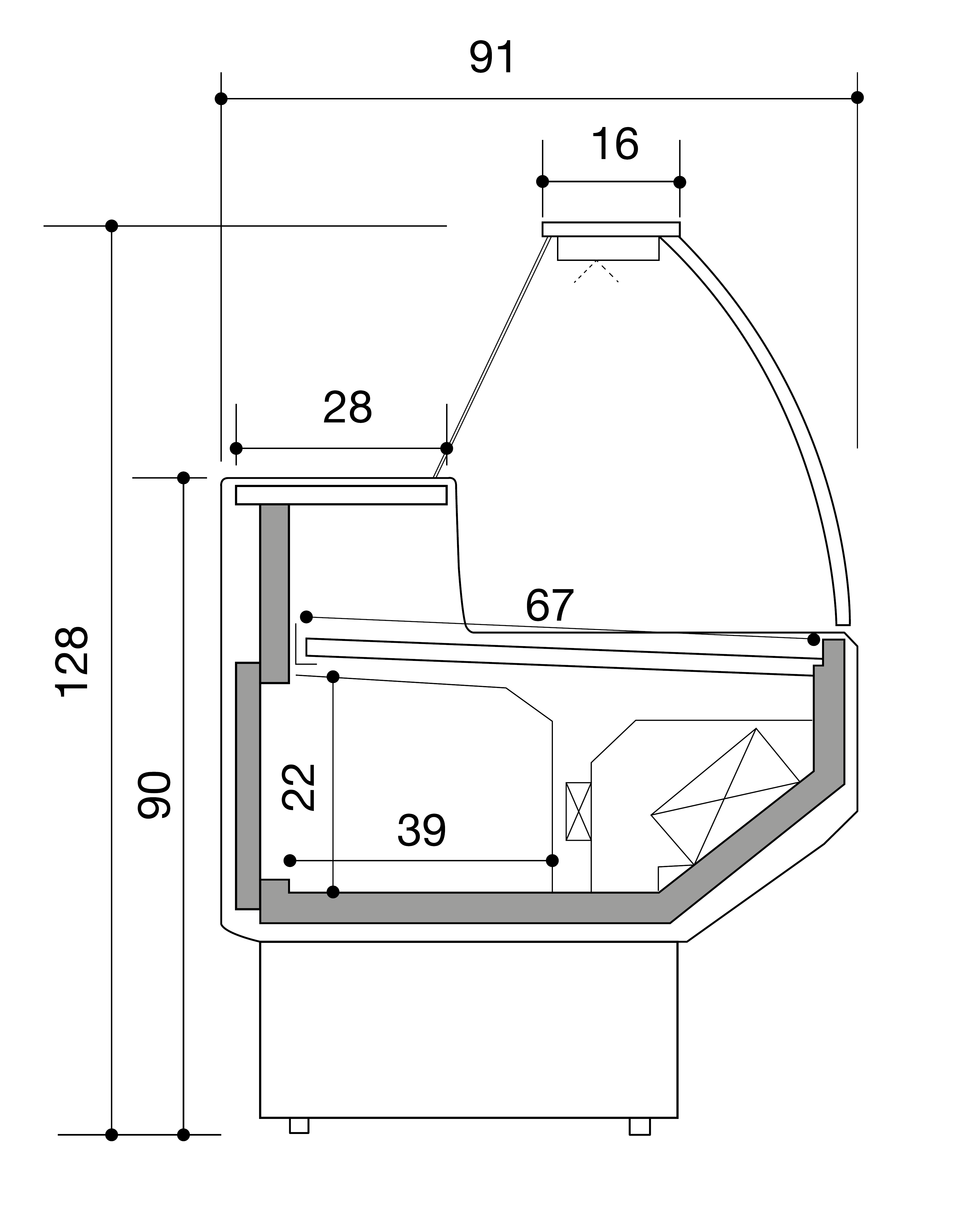 Vitrine réfrigérée PATAGONIA VB 2000 ventilé (Y2)