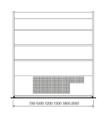 Vitrine murale réfrigérée SILVER 1000 inox