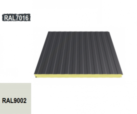Panneaux sandwich premier choix nervuré RAL 7016/9002