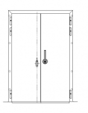 Porte chambre froide battante double - cadre pvc