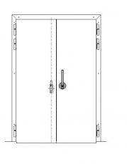 Porte chambre froide double battante - cadre alu