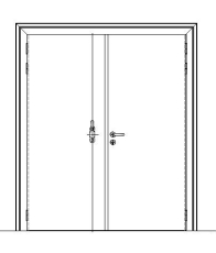 Porte isotherme de service double battante - cadre alu